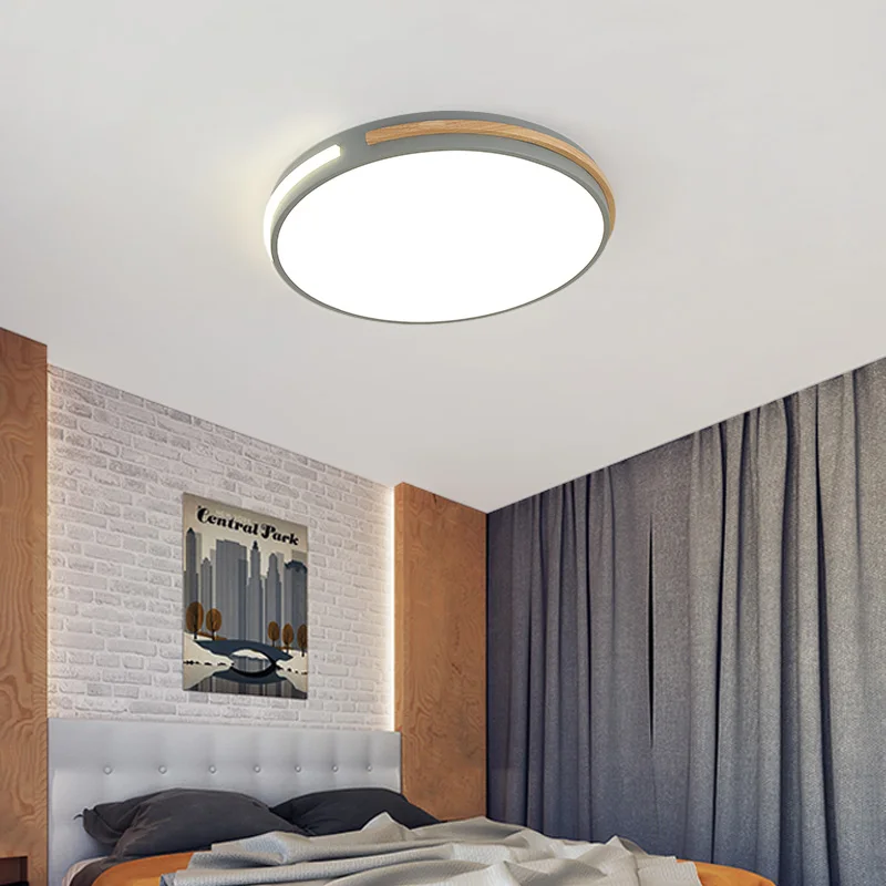 Modern Wood Living room And Hall Ceiling lamp Led Ceiling Lamp For Bedroom Loft Office Kitchen Dining Circular Decor Indoor ligh