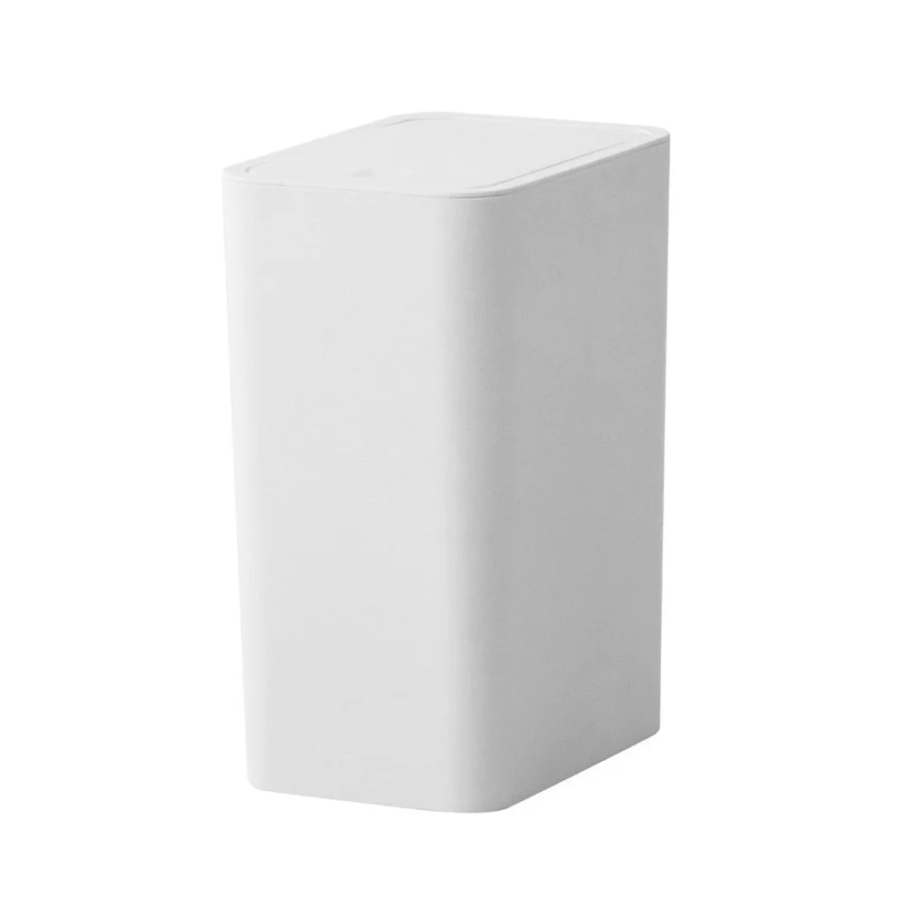 

1pc Push-Type Trash Can Large Capacity Hidden Sleeve Design Smooth Barrel For Kitchen Bedroom Office Home Use Waste Bin With