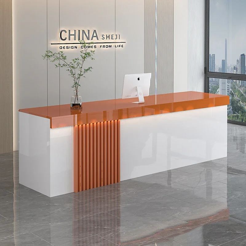 

Simple Beauty Reception Desk Counter Office Decorations Hair Salon Cashier Desk Display Recepcion Desk Salon Furniture