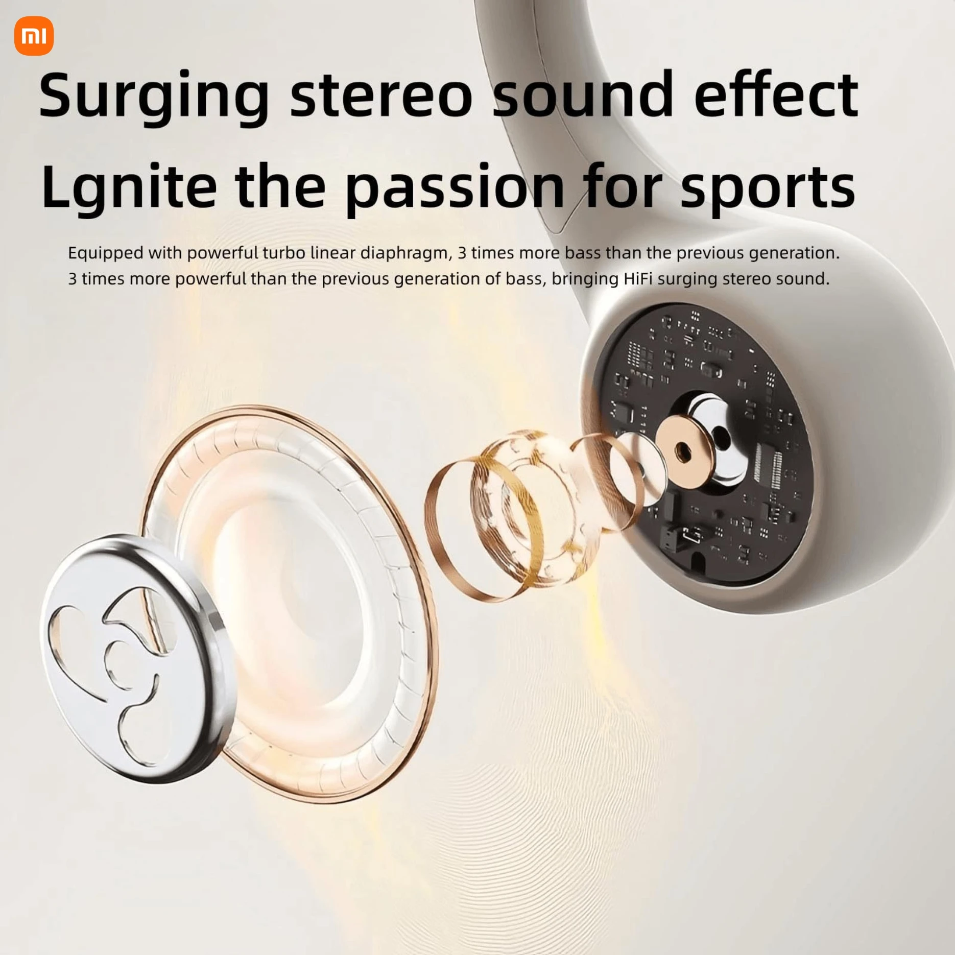 XIAOMI S3 Bone Conduction Wireless Bluetooth Earphones HD Call ENC Noise Reduction 5.3 Sports Gaming Earphones Android iOS