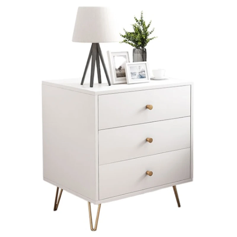 Nightstand New Storage White Bedroom Furniture Luxury Modern Wooden Nightstand Bedside Table