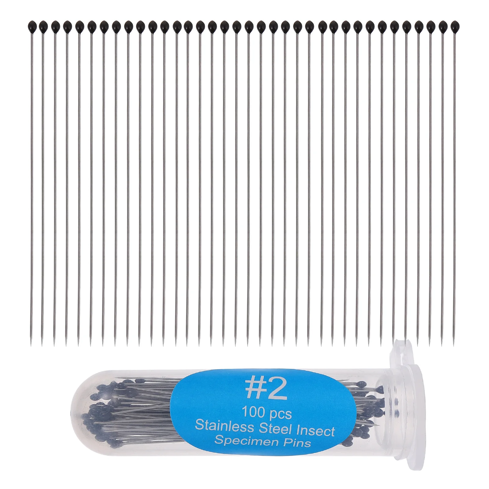 300 pcs Stainless Steel Specimen Pin 40Mm Long For Entomology Display Mounting Needles Tool Parts