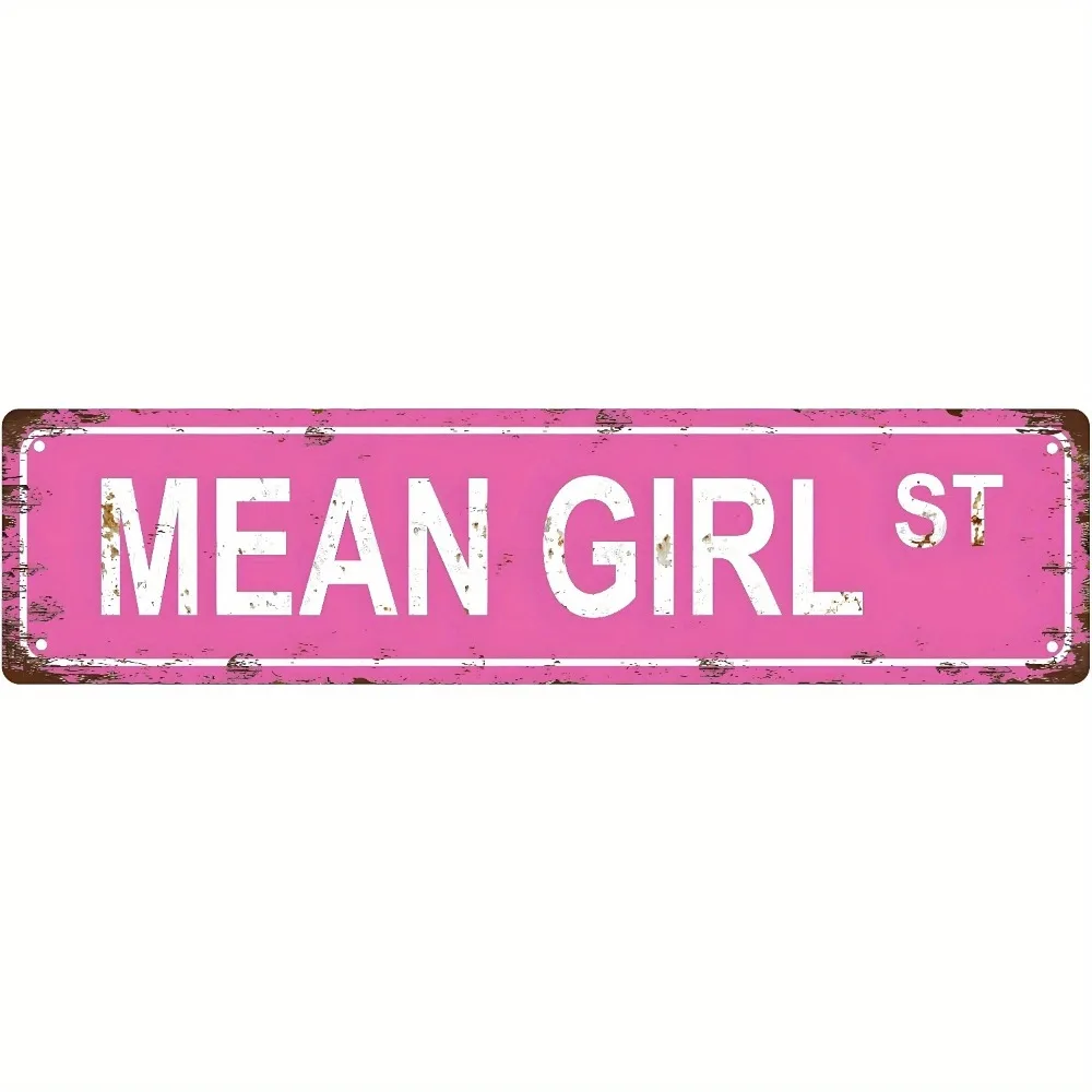 CIFBUY Vintage Mean Girls – Art mural en aluminium, 4x16 pouces, imperméable, durable, antirouille, pour bureau, dortoir, décoration rétro
