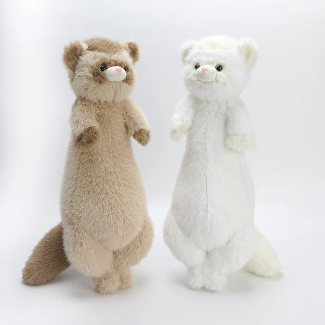1szt 52CM Symulacja Uroczy Fretka Brązowa Norek Pluszowe Zabawki Kawaii Zwierzęta Pluszowa Poduszka Wypchana Miękka Sofa Poduszka Kreatywne Prezenty