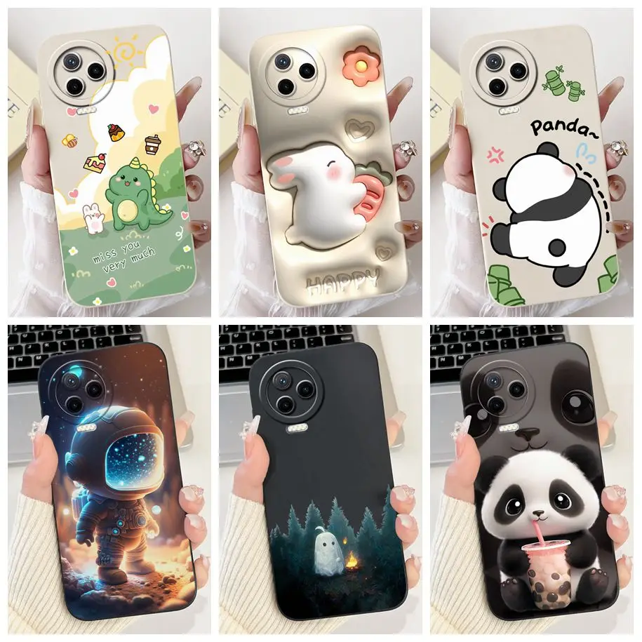 Cute Panda Phone Case For Infinix Note 12 Pro 4G Note12 2023 Cover X676B X676C Note12Pro 4G ShockProof Funda Soft Back Cover New