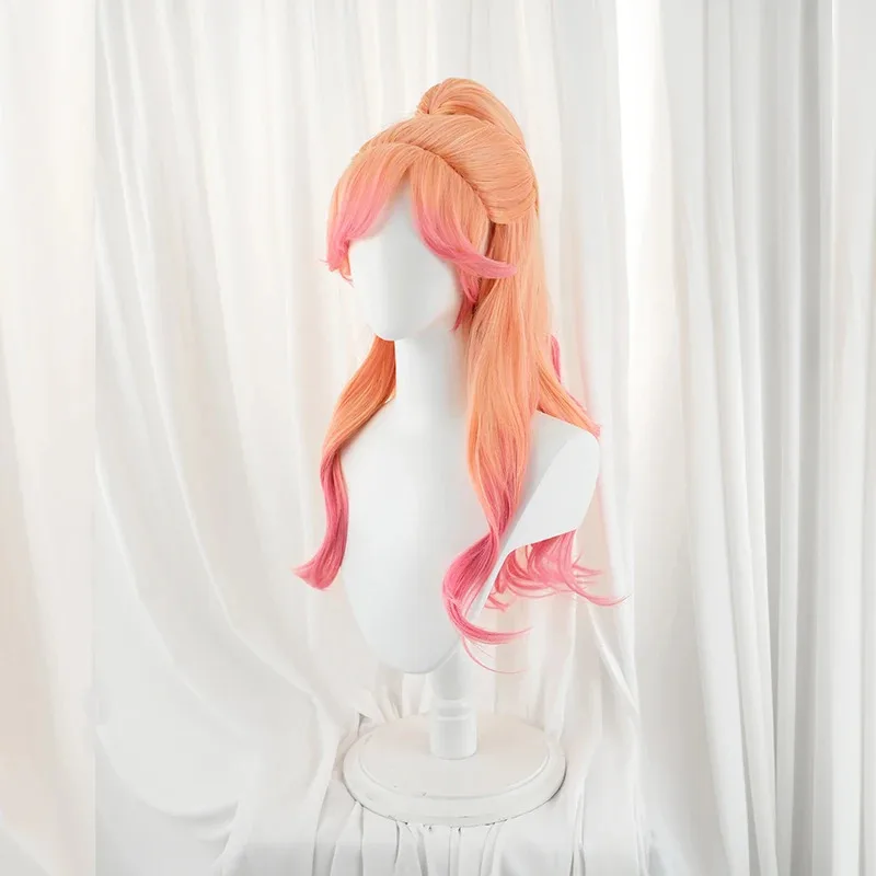 ROLECOS Spiel LOL Prestige Kristall Rose Lux Cosplay Perücke 60 cm Farbverlauf Frauen Perücken Hitzebeständige Synthetische Haar