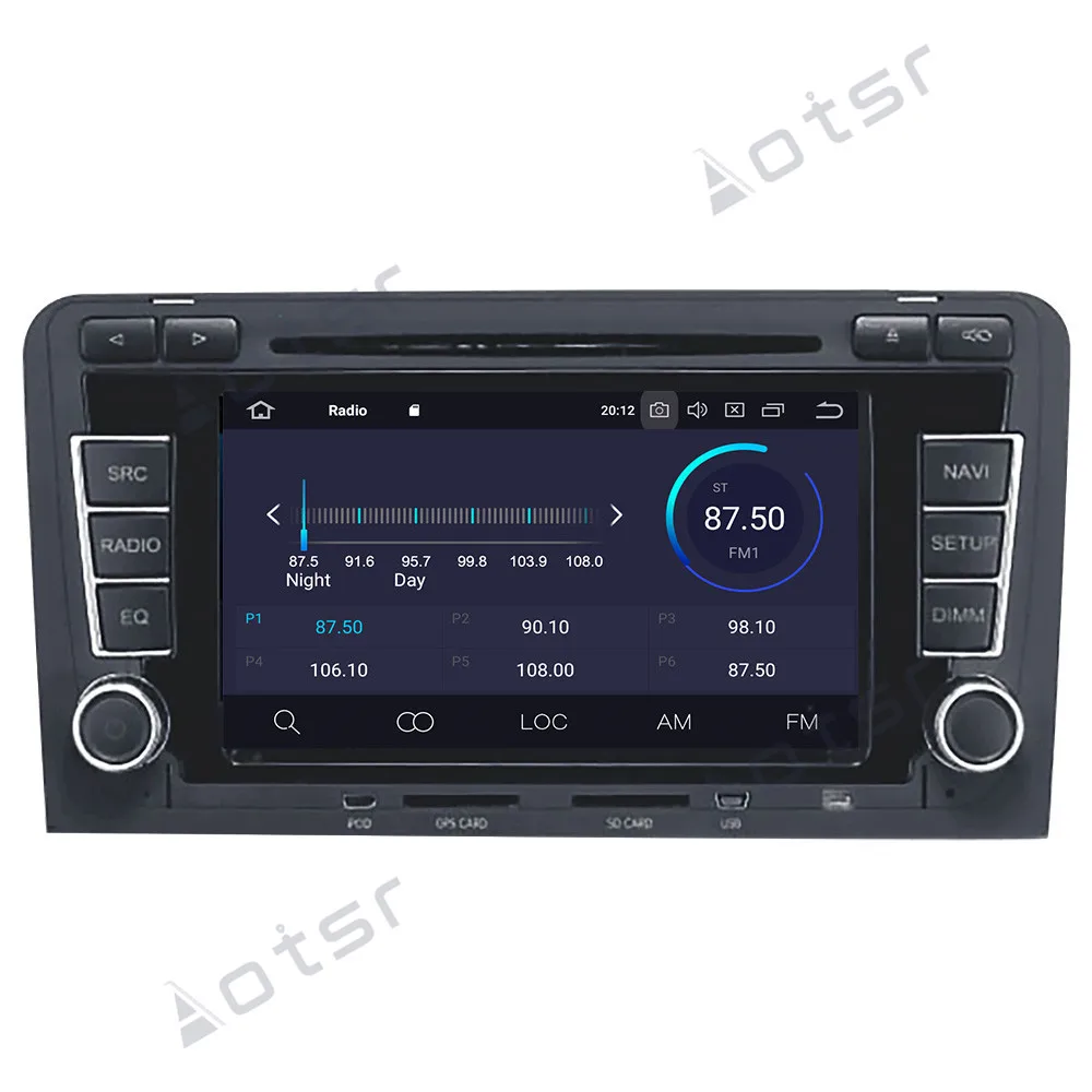 Aotsr Android 10.0 4+64G Car Radio Car GPS Navigation For AUDI A3 2003-2013 Multimedia Player Radio