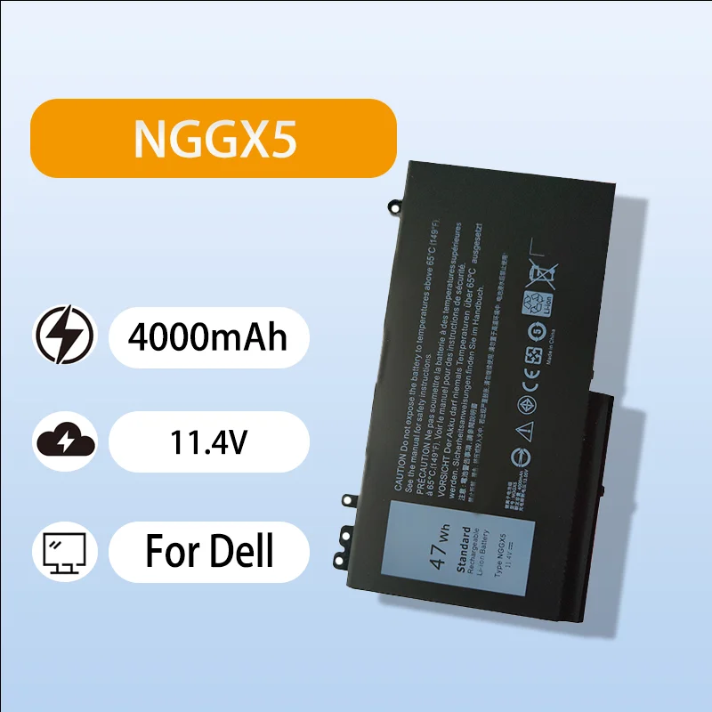 

Premium NGGX5 Battery For Dell Latitude E5270 E5470 E5570 P23T P48G 11.4V 4000mAh Durable Stable Output Laptop Battery