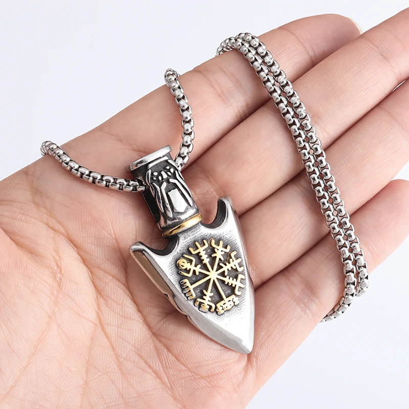 Men's  Totem Arrowhead Spearhead Necklace High Quality Fashion Vintage Jewelry Amulet Gift