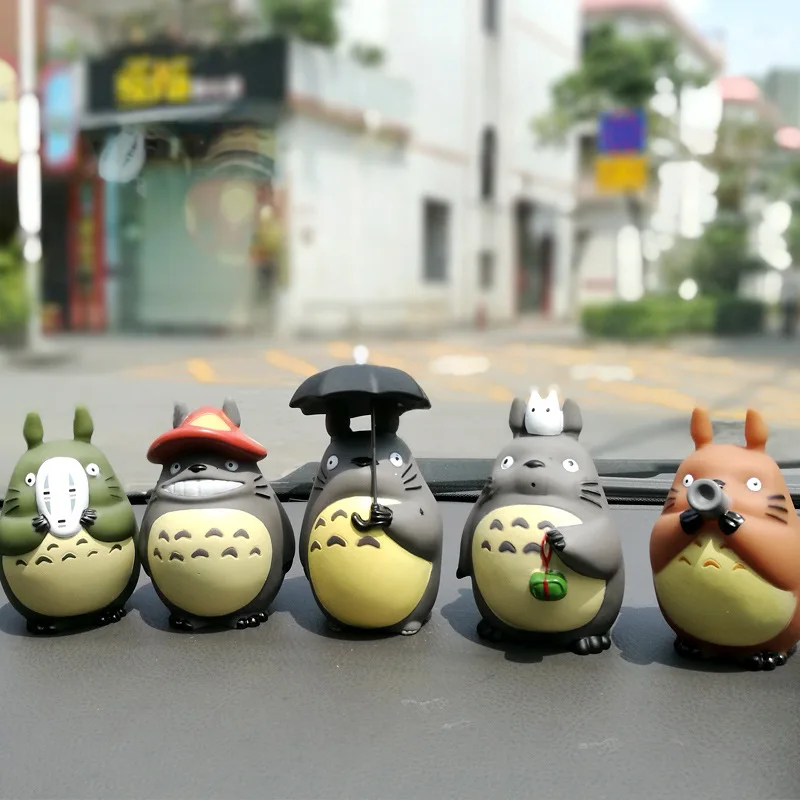My Neighbor Totoro Cute Vinyl Cartoon Doll Figurines Ornaments Multi-purpose Decor Birthday Cake Baking Topper Auto Accessories view 3