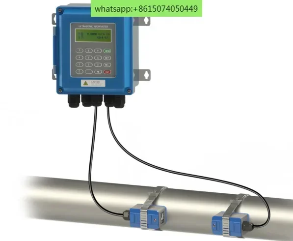 TUF-2000B flowmeter heat meter can be equipped with an outer clip inserted into the pipe section sensor probe water meter