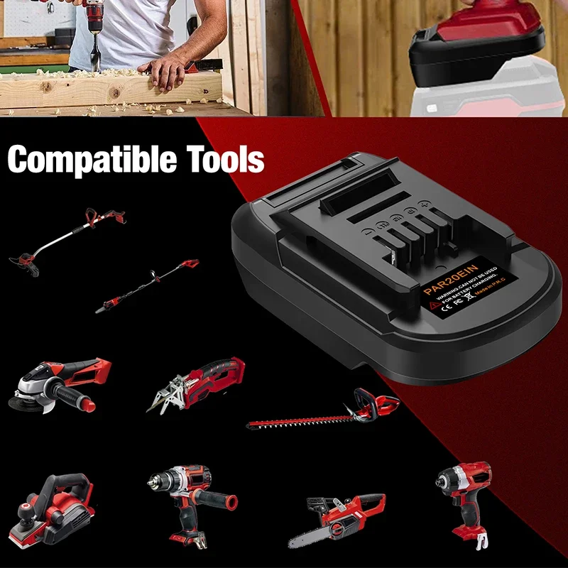 Для литий-ионных аккумуляторов Parkside 20 В для аккумуляторов Ein-hell/Bosch/Makita 18/20 В, электроинструменты PAR20EIN PAR20BOS PAR20MT, адаптер аккумулятора