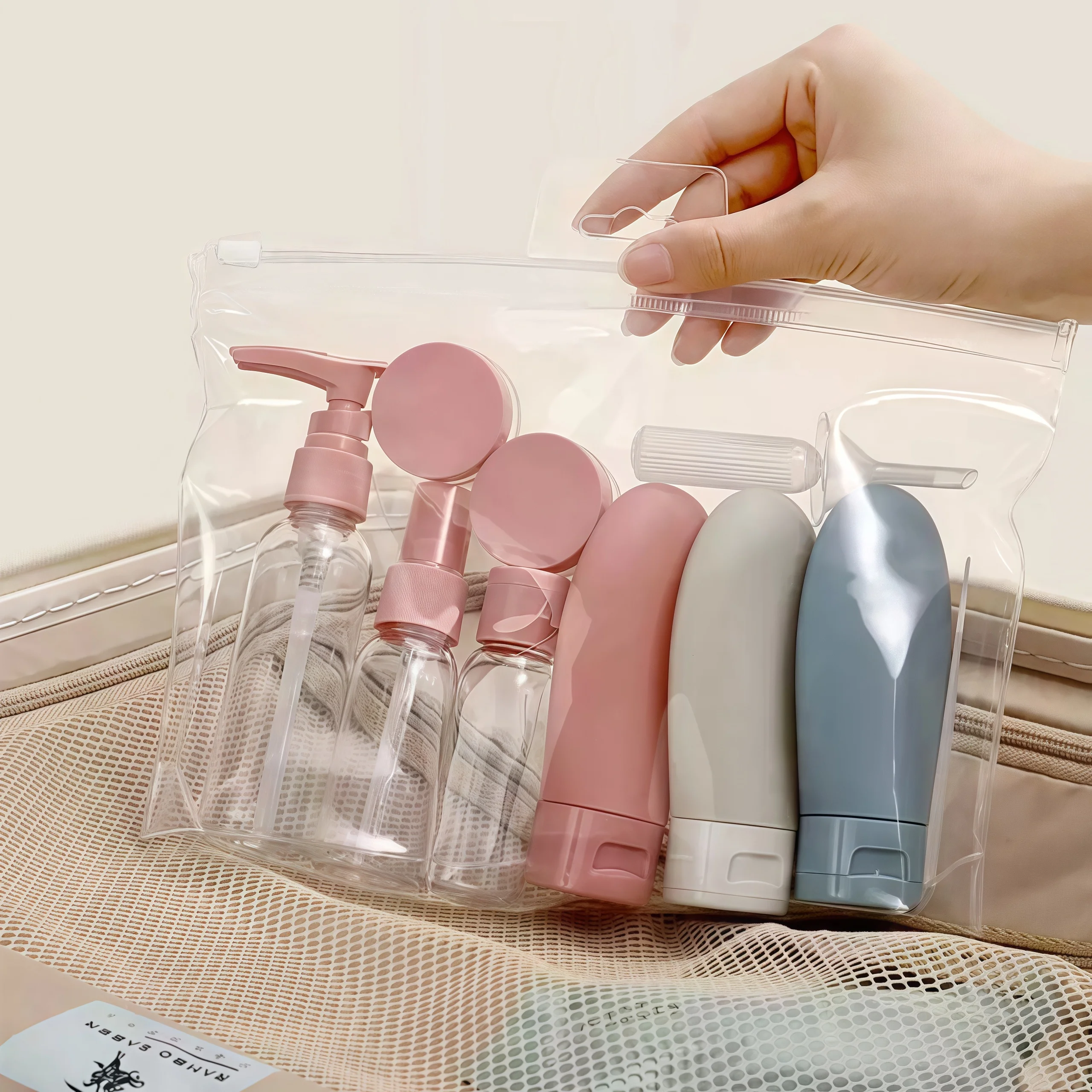 Kit 11 De Frascos Para Viagem Conjunto Multifuncional Peças Creme Cosméticos Viagem