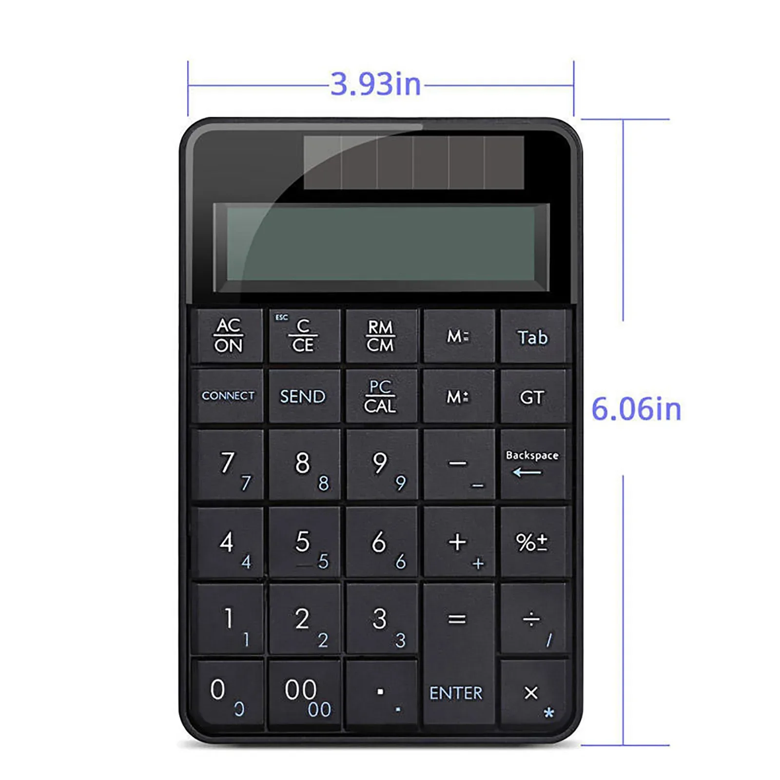 2.4G Wireless Keyboard Mini 2 In 1 Wireless USB Digital Keyboard with Calculator Display Keyboard Office Electronic Calculator