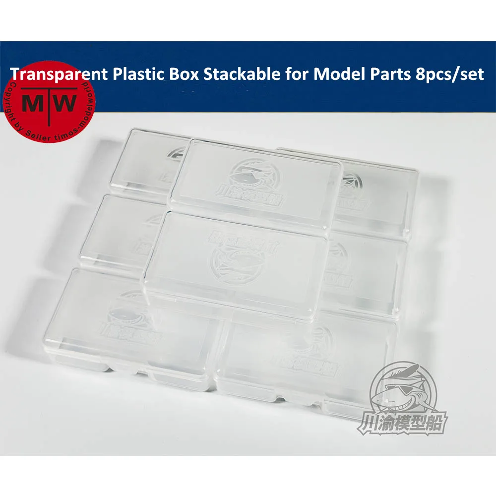 

Small Transparent Plastic Box Stackable for Model Parts 8pcs/set CY006