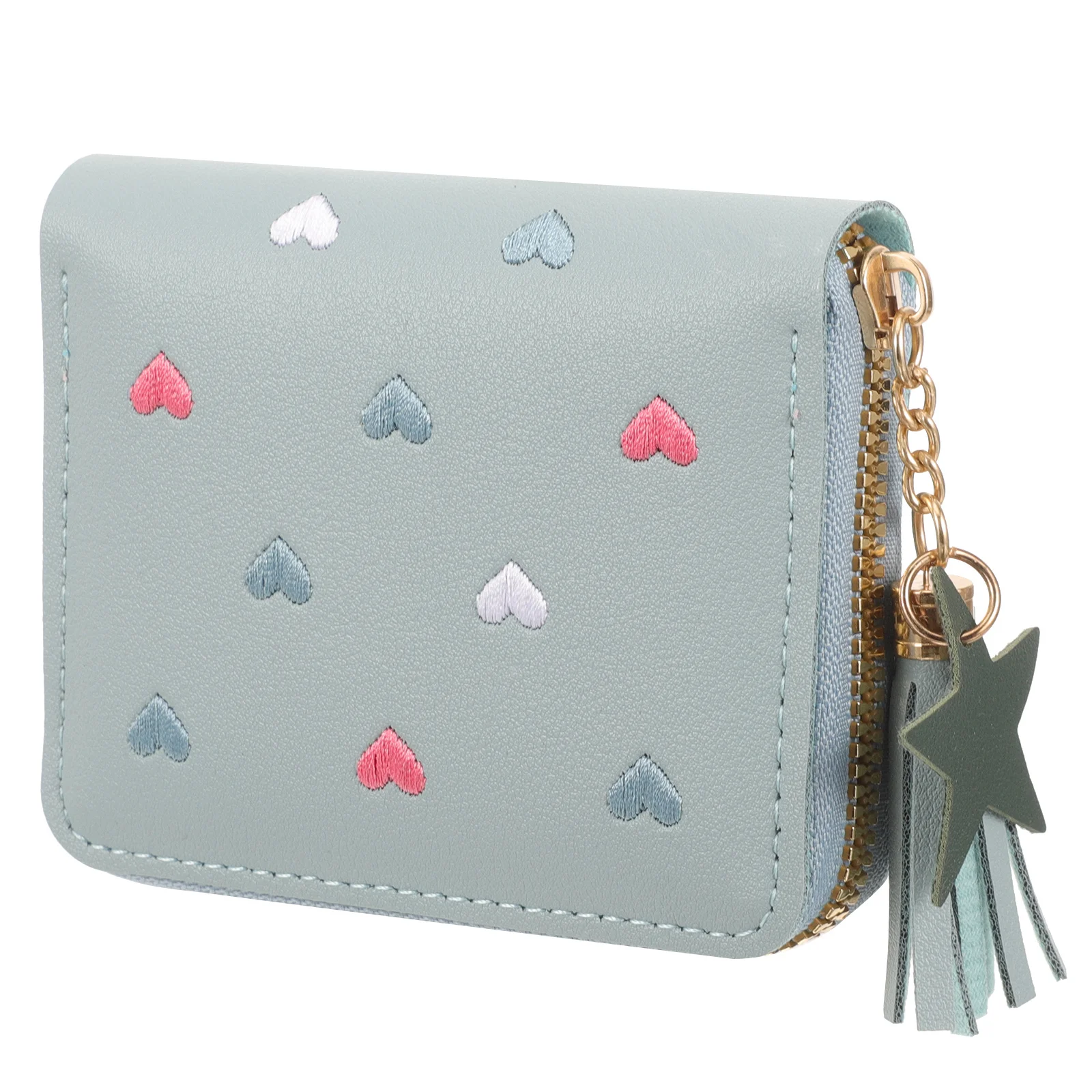 محفظة نقود معدنية من البولي يوريثان للنساء، محفظة صغيرة الحجم مع تصميم سحاب خفيف الوزن، حقيبة تغيير محمولة متعددة الوظائف #2