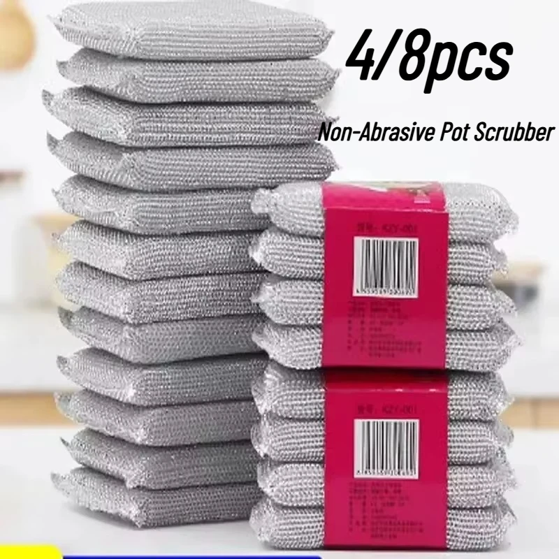 Premium Kitchen Cleaning Sponge – 4/8PCS Scratch-Free Dishwashing Sponge,Non-Abrasive Pot Scrubber,Gentle on Cookware & Surfaces