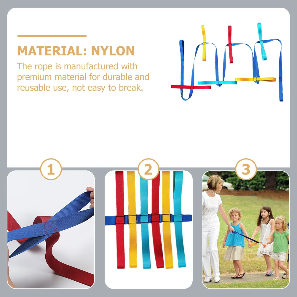 

Kids Walking Rope with Wide Spacing Handles Safety Rope for Preschool Classroom Park Bathroom Line Organization Supply