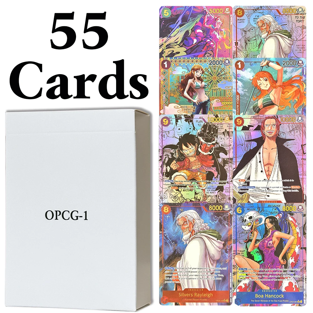 

Карты для настольной игры OPCG, весь набор (55 карт/набор), персонаж аниме Proxy TCG для коллекции Silvers Rayleigh Yamato Nami, игры для вечеринок