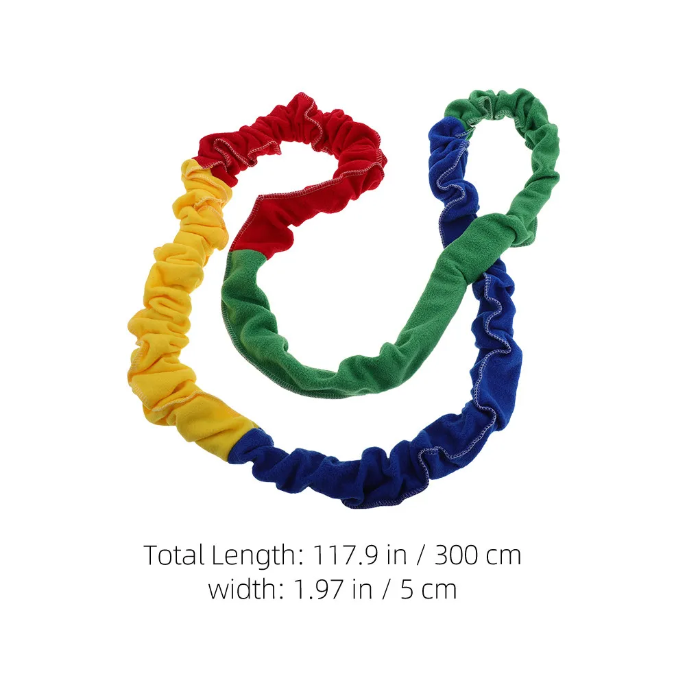 Colorful Elastic Rope for Kids Outdoor Activities Promotes Physical Coordination Teamwork Dynamic Movement Group Games