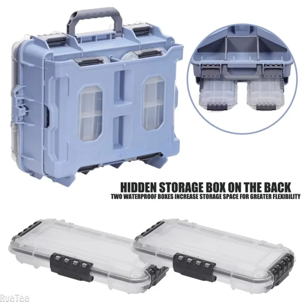 Multi-function Waterproof Lure Box Fishing Tackle Tool Box Large Capacity Outdoor Portable Camping Bait Accessories Storage Box