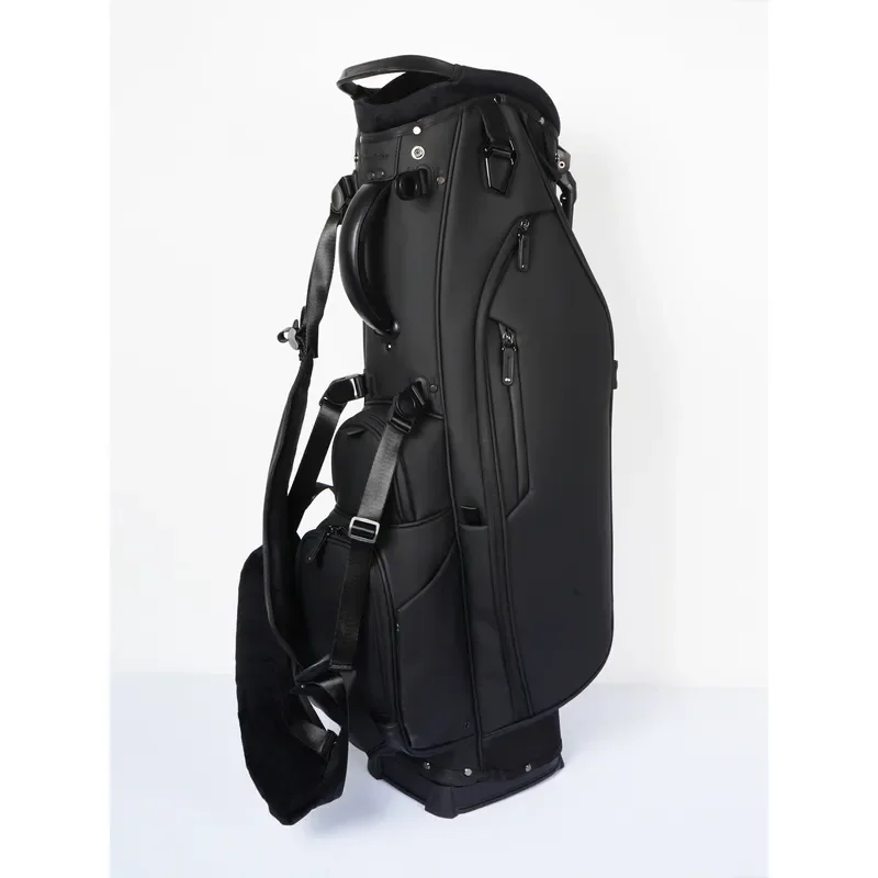 for Custom Hot Selling Black PU Waterproof Hybrid Golf Stand Bag Portable Durable 9x35IN Fast Shipping From Stock for Men