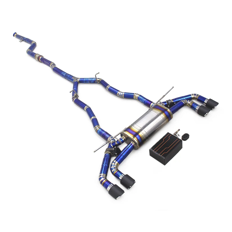 OBM Titanium Catback Exhaust Pipes For BMW 530/530E 2.0T 2016-2024 Car Valvetronic Muffler Exhaust System