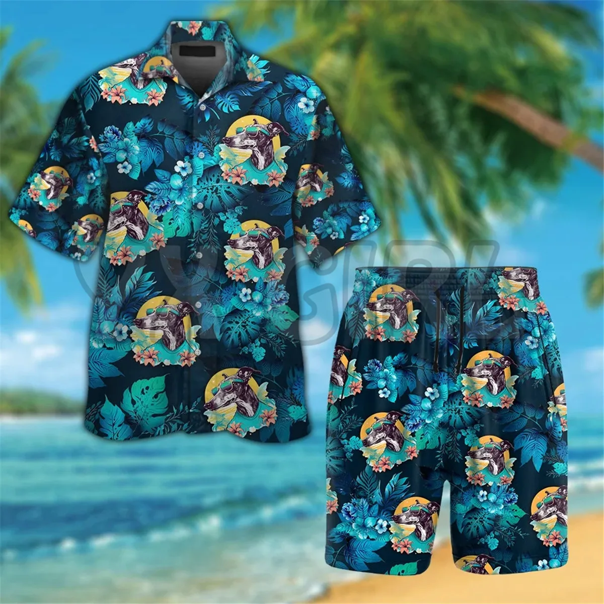 Himalayan Cat Funny Hawaiian Shirt 3D Printed Hawaiian Shirt+Beach Shorts Summer Tops