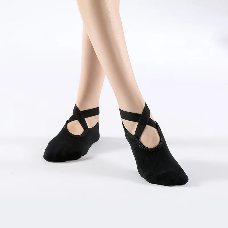 Frauen Hohe Qualität Atmungsaktive Yoga Socken Silikon Non-Slip Bandage Pilates Socke Damen Ballett Tanz Fitness Workout Baumwolle Socken – Detail 6