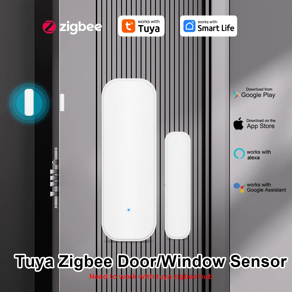 

Zigbee Door Sensor and Tuya Smart Life Window Magnetic Sensor Detector Wireless Home Door Sensor Need Tuya Zigbee Gateway Hub