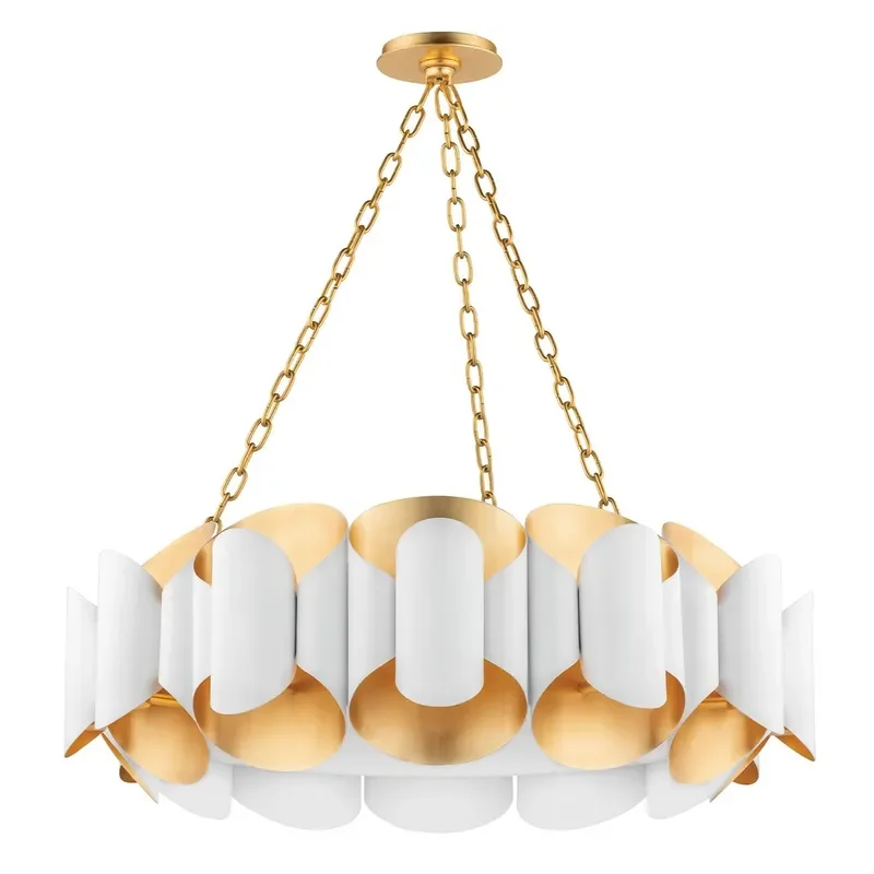 Nordic Postmodern Brass Gold Dandelion Chandelier Creative Spherical Pendant Light Luxury Living Room Ceiling Fixture