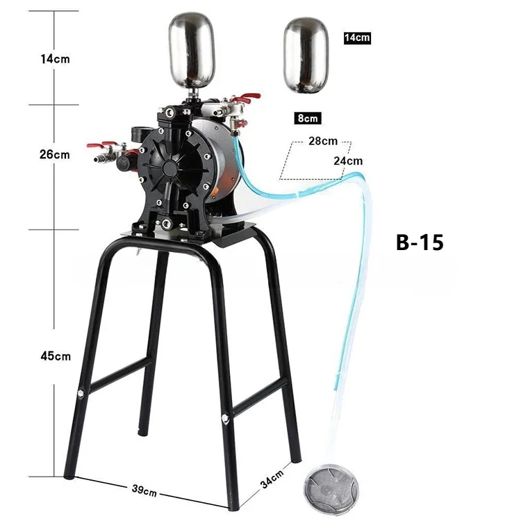 Industrial Heavy Du ty Pneumatic Painting Dual Diaphragm Pumps Air Operated Double Diaphragm Pump for Glue, Paint, Spray, Mixer