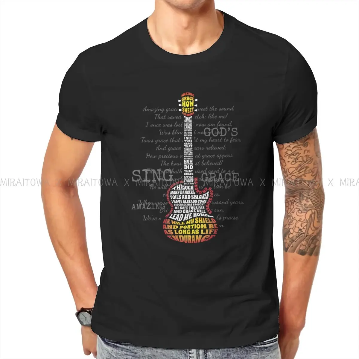 Guitar Rock Man TShirt Christian Band Fashion T Shirt Graphic Streetwear New Trend