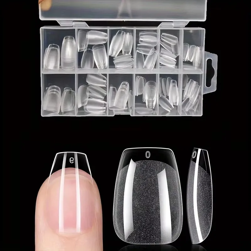 Soft Gel Nail Tips False Nails Acrylic Artificial Capsule Set_voghion.com