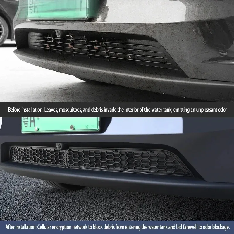 For Tesla New Model YL Launch2026/Y Juniper 2025+ Inner Vent Grille Lower Bumper Anti Insect Net Air Inlet Anti Dust Proof Cover