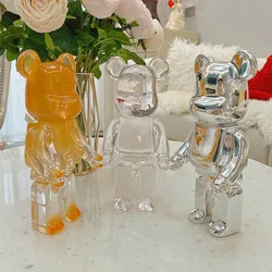 Creative Ins Wind Transparent Violent Bear Sculpture Doll Hand-made Ornaments Home Living Room Decoration Crafts Statue Gift