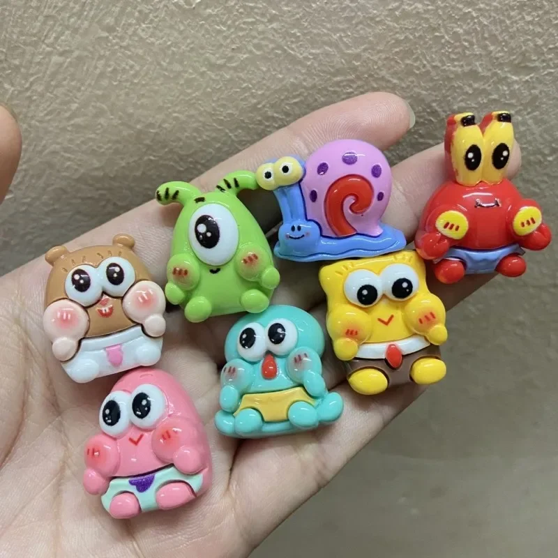 7PCS SpongeBob Schwammkopf 3D Aufkleber Creme Kleber Patrick Star Spurlose Wasser Tasse Kühlschrank Elektrische Auto Aufkleber Großhandel