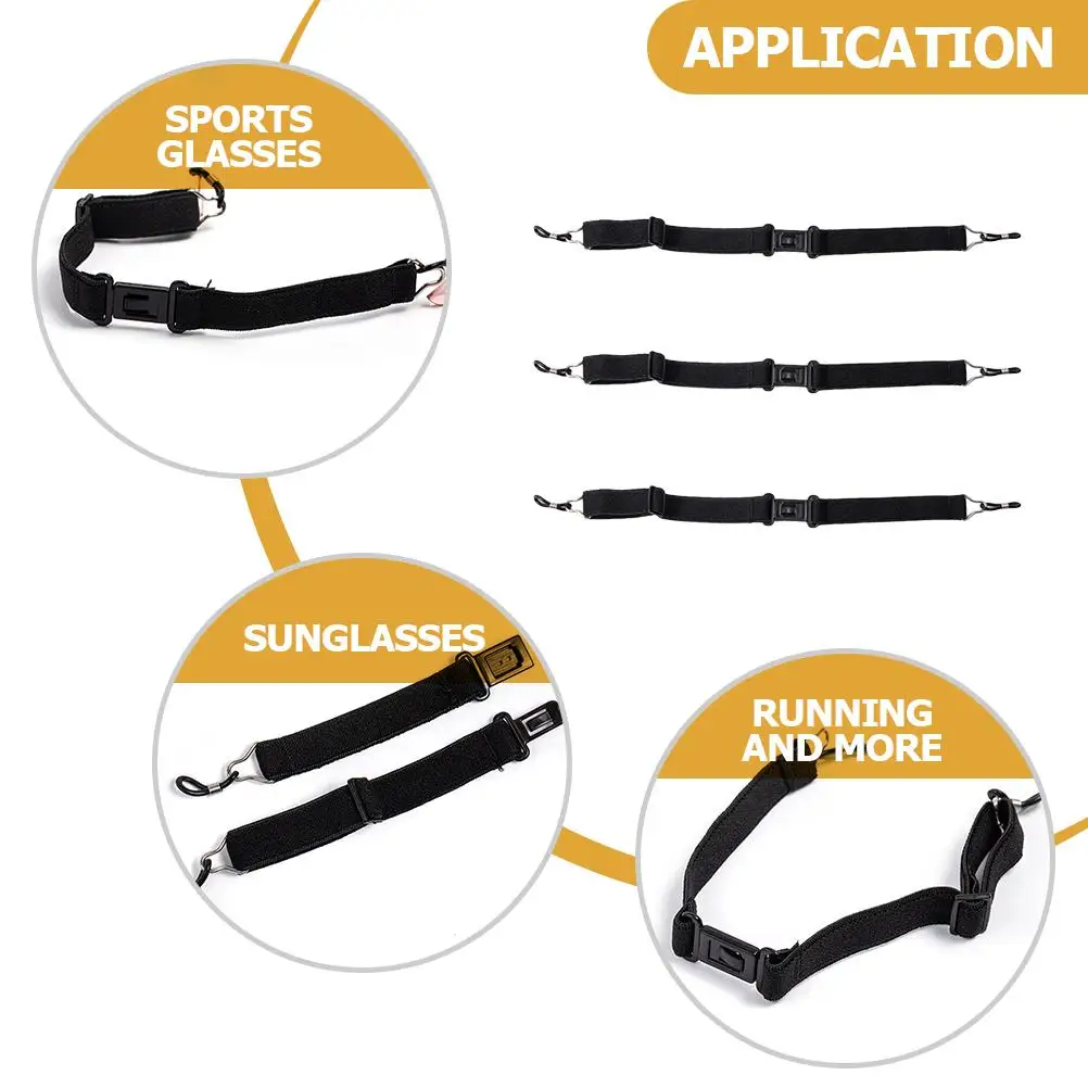 3 Pcs Glasses Anti-slip Cover Durable Elastic Cord Sports Lanyard Strap Fixing Rope Eyeglasses Holder Accessories Protective