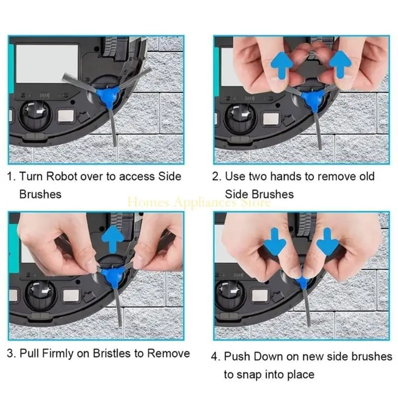 Conjunto D0AB 10 escovas laterais Limpeza caça Textura plástico para limpeza doméstica