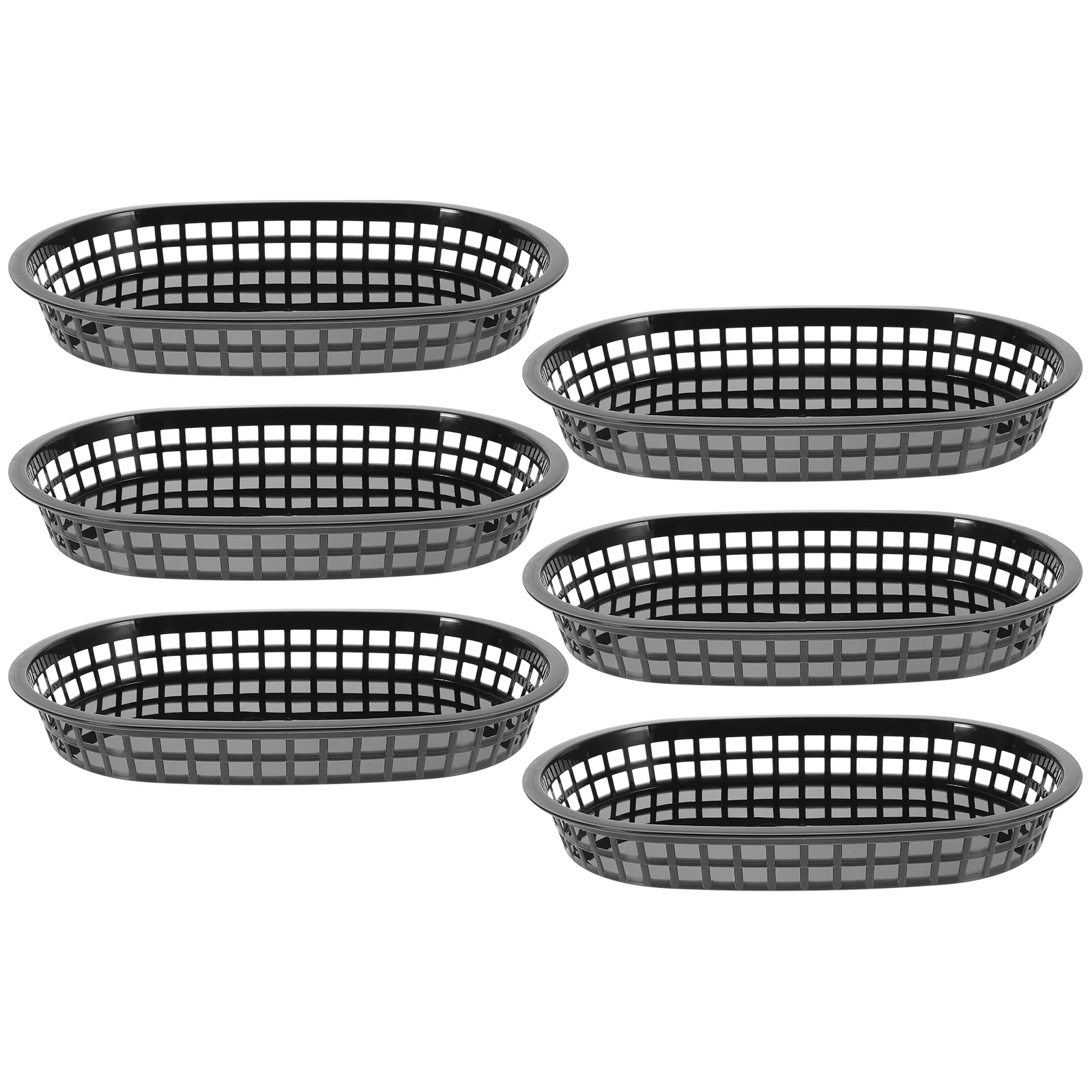 

6pcs Snack Tray Fruit Bowl Kitchen Baskets Decorative Basket Dessert Plate Candy Holder Serving Tray For Party Wedding Banquet