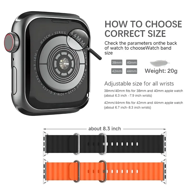 سيليكون المحيط حزام ل سوار ساعة يد أبل الترا 3 49 مللي متر سلسلة 11 10 SE3 iwatch 42 مللي متر 46 44 45 38 40 41 مللي متر correas 44 مللي متر 45 مللي متر العصابات