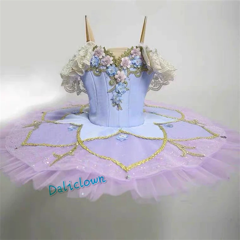 Tutú de Ballet profesional para niños y adultos, vestido de bailarina de flores, ropa de fiesta, disfraz de baile del lago de los cisnes para mujeres