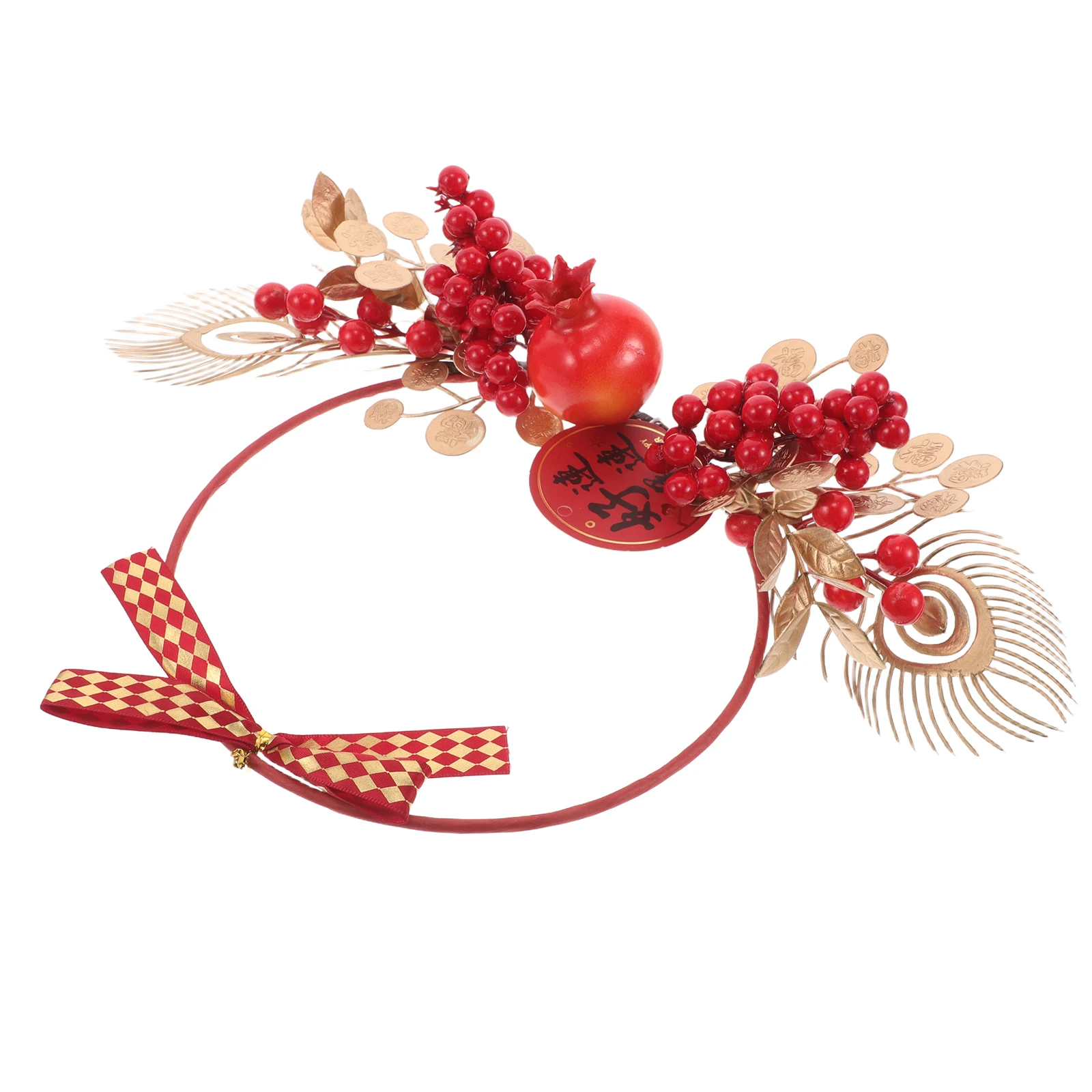 

Simulated Pomegranate Wreath Christmas Indoor Decoration Foam Farmhouse Autumn Harvest Hanging nament Berry