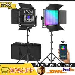 GVM GVM-50RS 50W Bi-color and RGB Studio Light for Photography Led Panel Light Right Lighting Photos Photographic Lamp