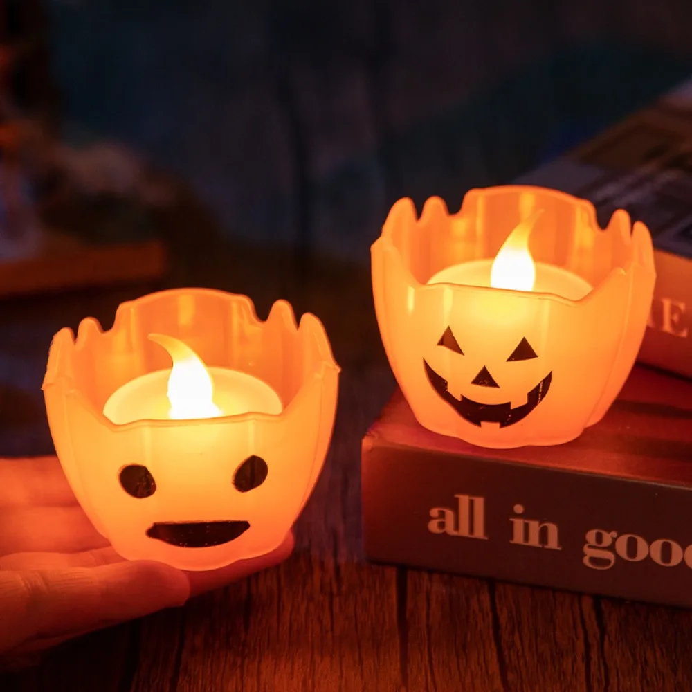 LED Light Halloween Decorations LED Candle Electronic Candle Night Lights Halloween Pumpkin Lamp Portable Flameless