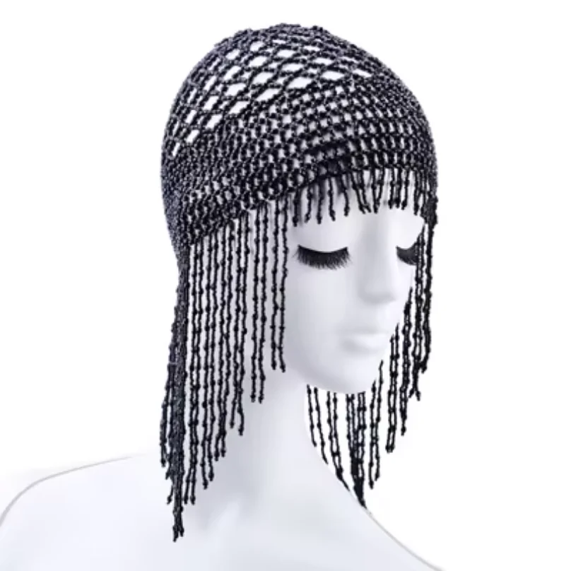 

Costumes Headwear Womens Exotic Cleopatra Beaded Belly Dance Head Cap Hat Hair Accessory Headpiece for Party Wedding Showing