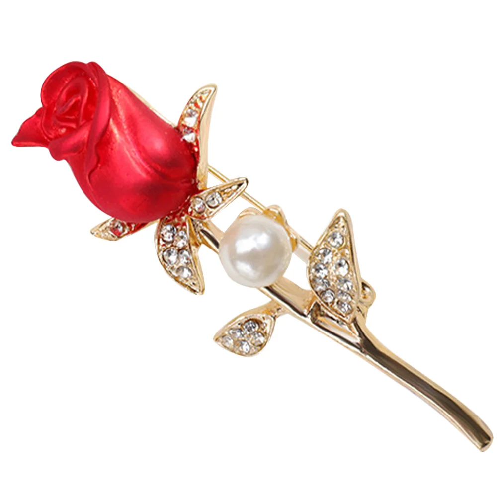 Accessories Clothes Pin Brooch Valentines Day Lapel Rose Brooches for Women Vintage Wedding Metal Bouquet Pins Miss Safety