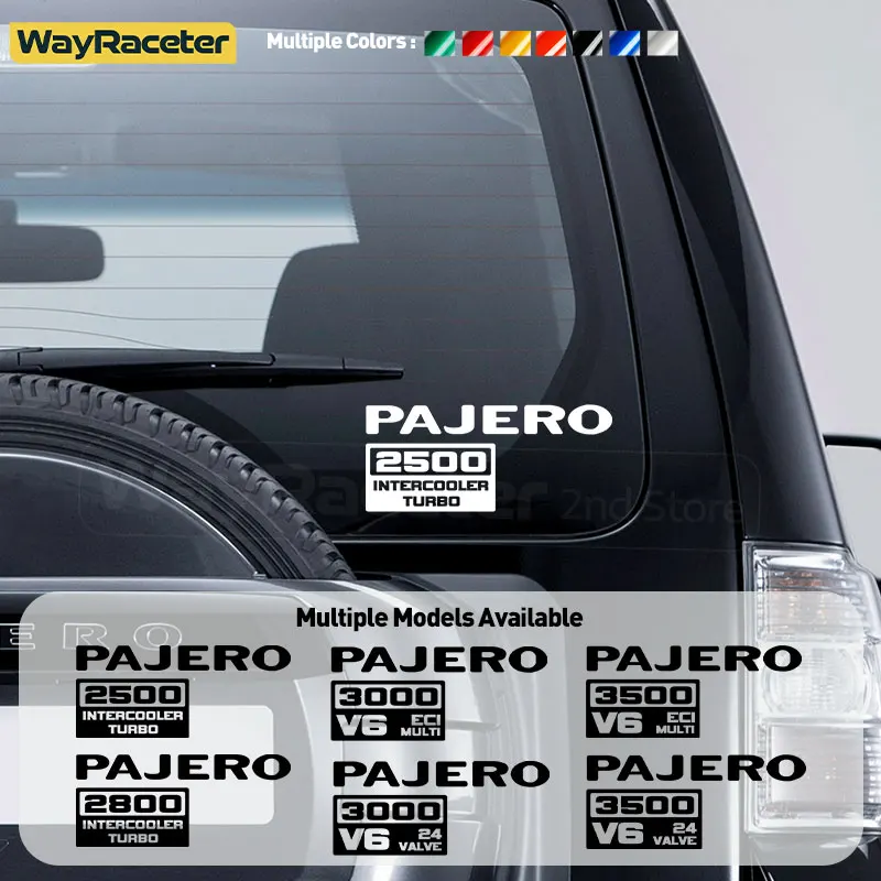 

1 Pc Reflective Door Side Sticker Fender Trunk Window Body Decal For Mitsubishi Pajero Intercooler Turbo 2800 2500 V6 3000 3500