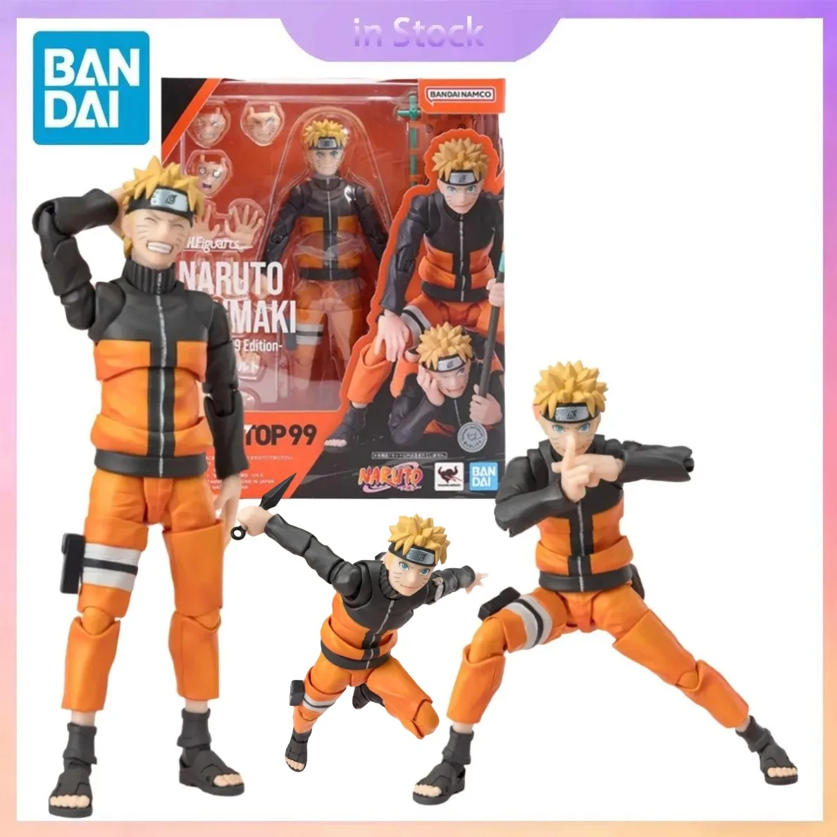 

Bandai Genuine SHF Naruto Uzumaki Action Figure - Anime Collection Model Kit Gift for Boys And Girls in Stock