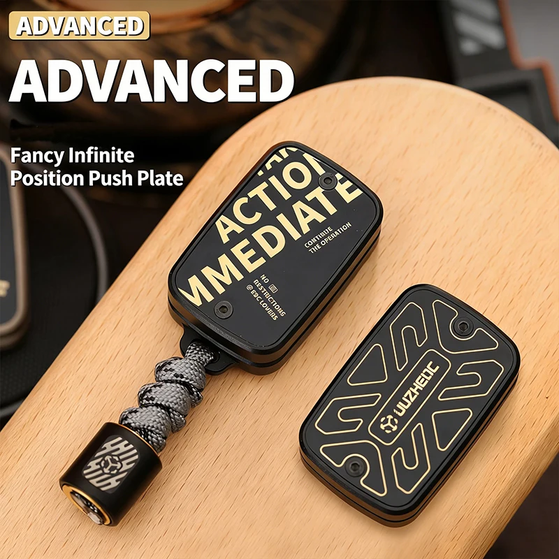 JUZHEDC Advanced Unlimited Push Slider Aluminum Beginner-Friendly Practice EDC Fidget Toy Stress Relief & Gift
